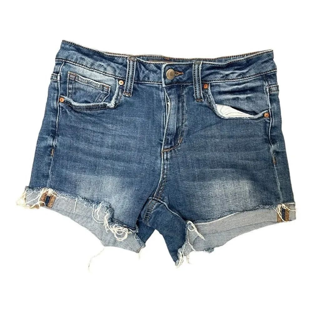 Joe’s Jeans Blue Denim Jean Shorts Size 25 Classic Coastal Grandma Stretch EUC